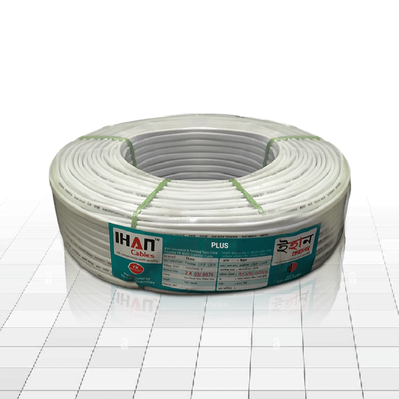 Ihan 2x23/76 2 Core Round Electric Cable Plus (ABYC-14083)