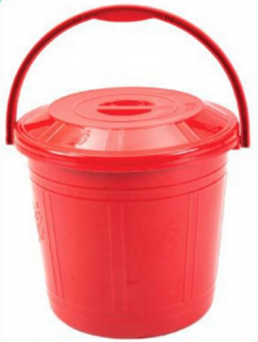 Classic Bucket 20L Red With Lid-TEL