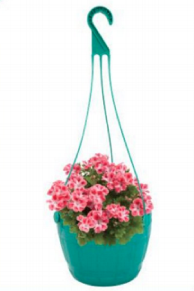 Hanging Flower Tub 8" -Red (3.5L)-TEL