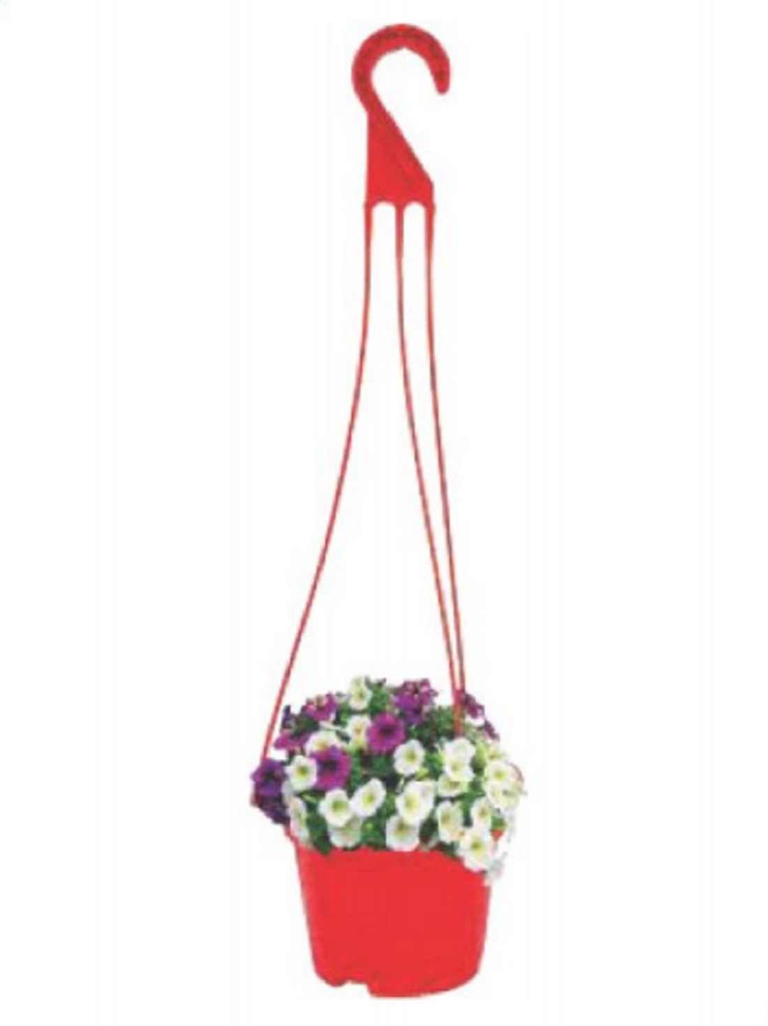 Hanging Flower Tub Small 6"-Red-TEL