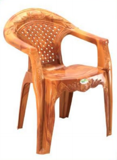 Garden Chair with Arm (Fence)  Sandal Wood-TEL