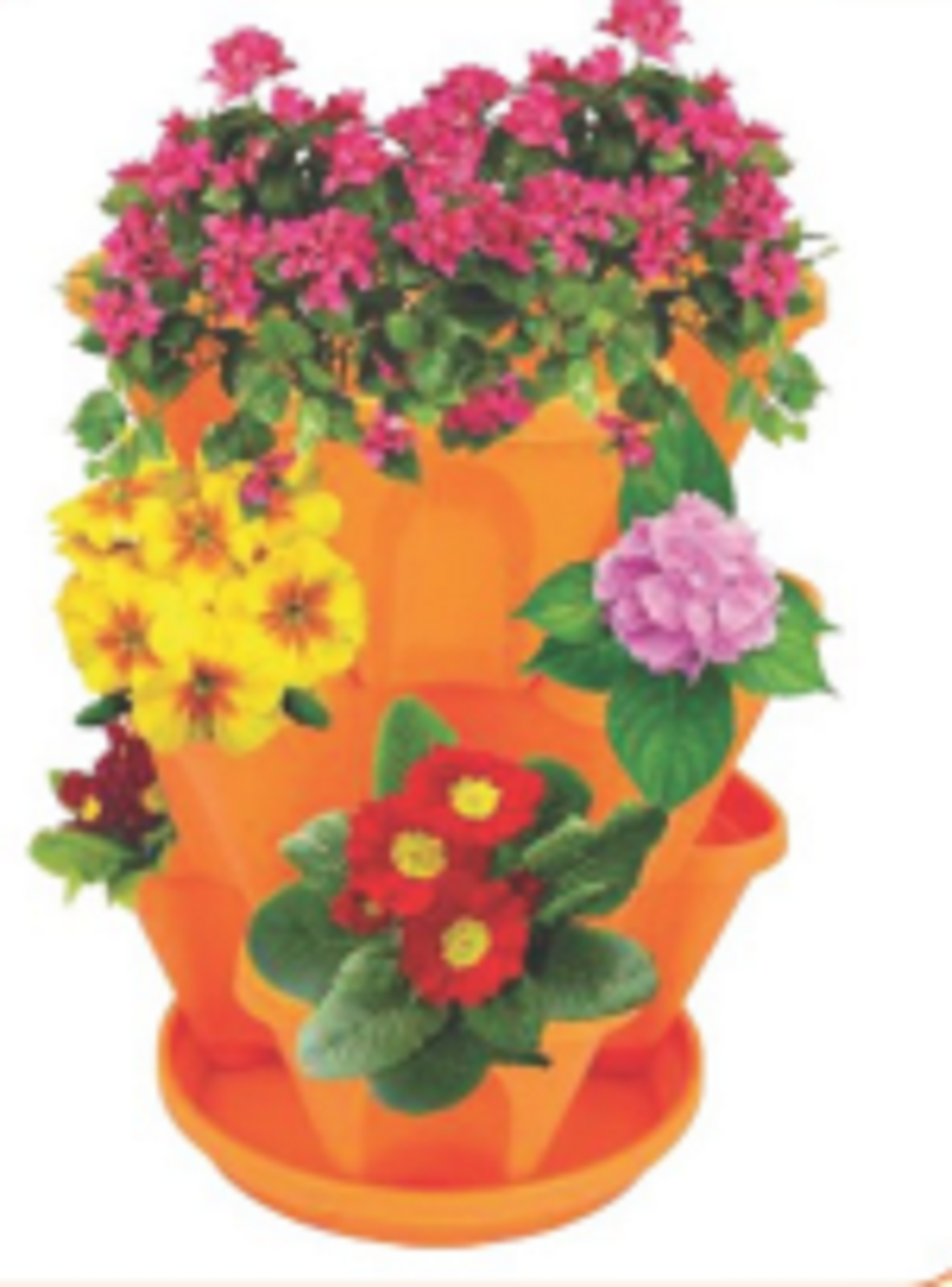 Vertical Gardening Flower tub 3 Pcs Set Brown-TEL