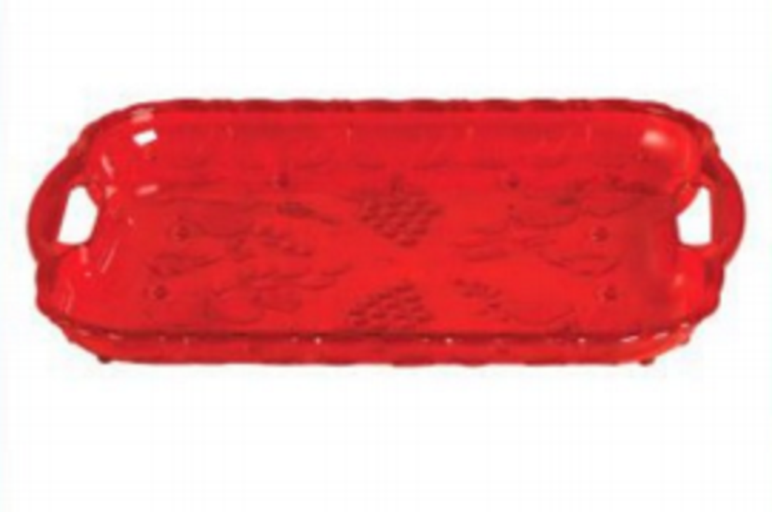 Beauty Tea Tray Trans Red-TEL
