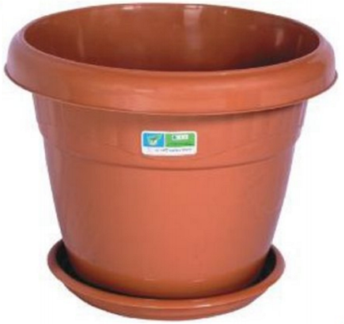 Flower Tub with Tray 14"-RW (14L)-TEL