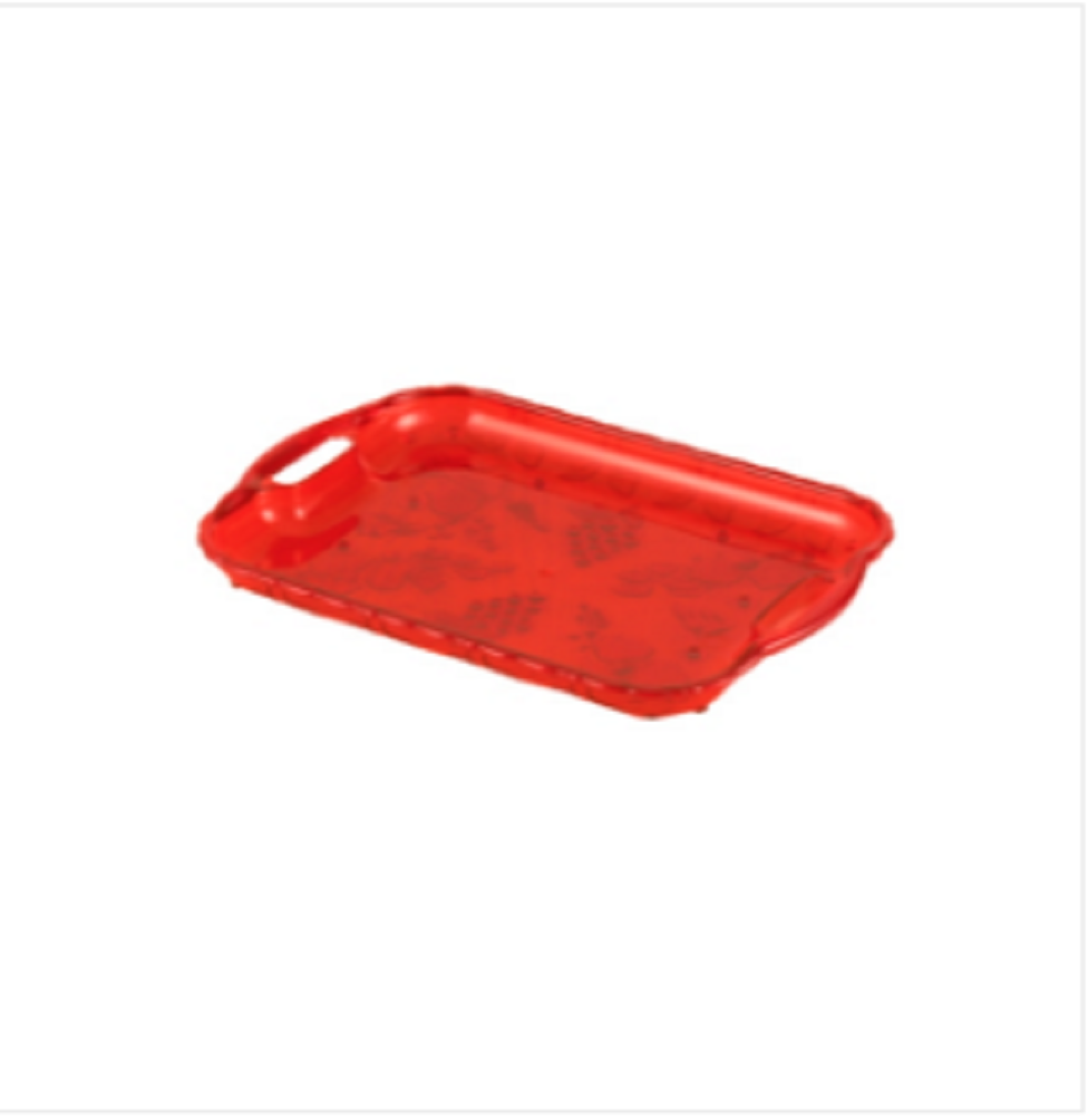 Beauty Tea Tray Trans Red TEL