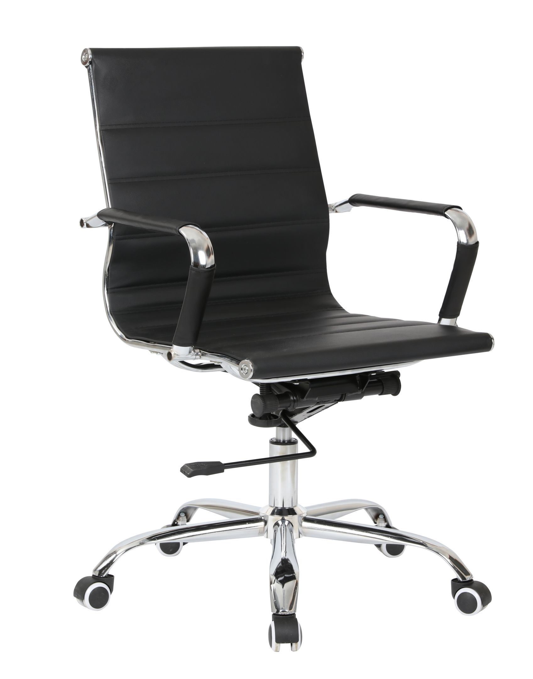 High End PU Staff Office Computer Chair Leather Low-Back High-Back Height Adjustable Design Office Furniture Chairs