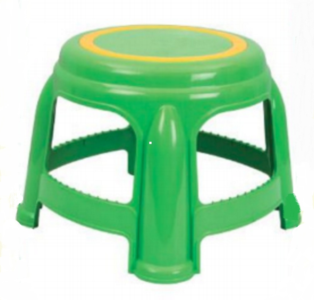 Round Stool Without Print Blue-TEL