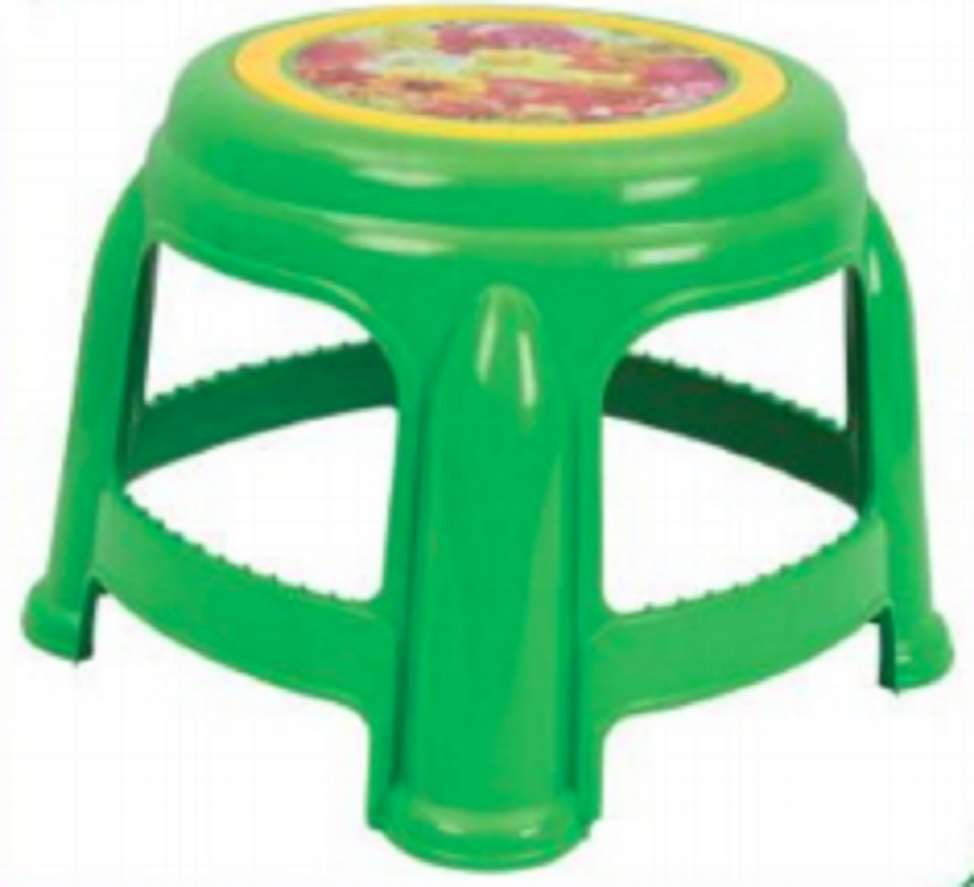 Round Stool Without Print Blue-TEL