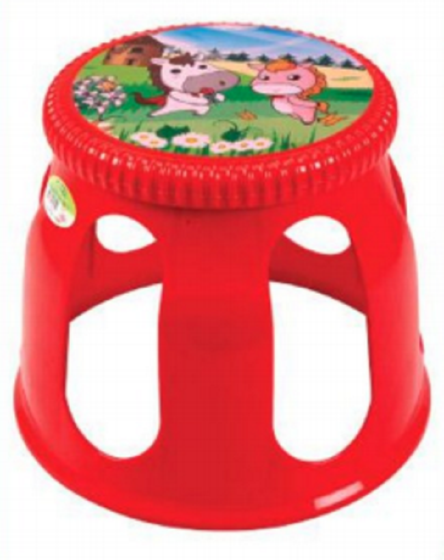 Relax Stool Red Printed-TEL