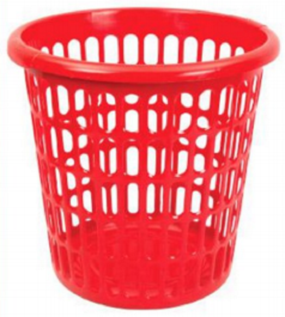 Laundry Basket Round-Red-TEL