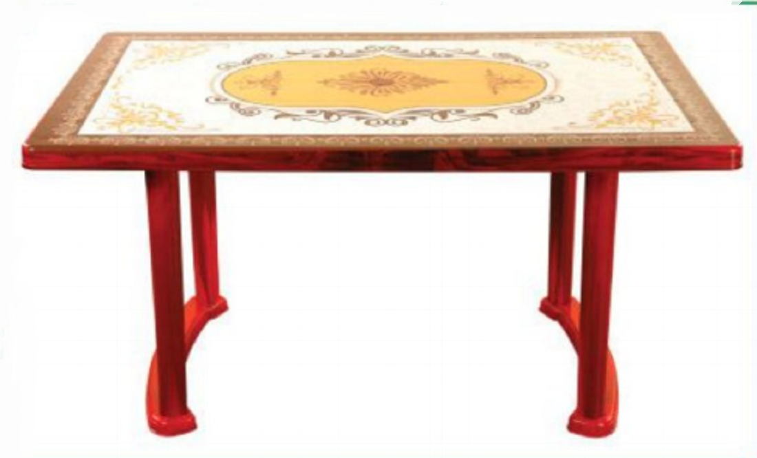6 Seated Square Table-Print R/W Diamond (P/L)-TEL