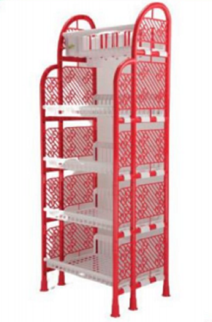Queen Kitchen Rack 5 Step-Red & White TEL