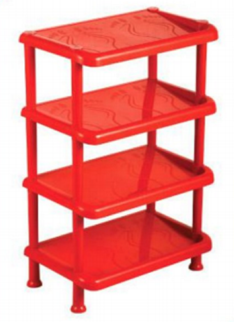 Premium Shoe Rack 4 Step Red-TEL