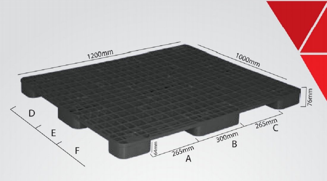 Pallet Single (120x100x7.6) CM - Black