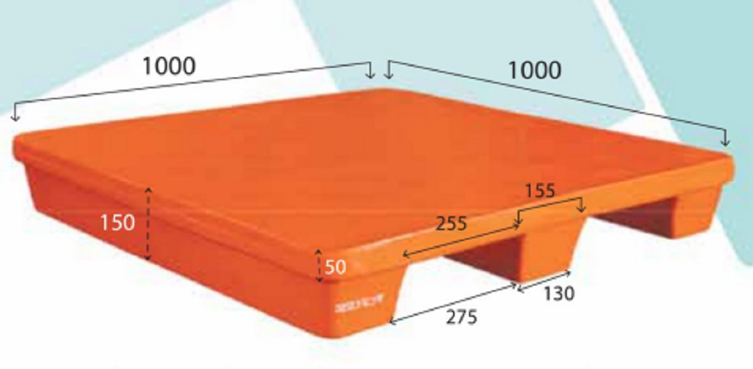 ROTO Industrial Pallet 3 Runner 1000x1000x150
