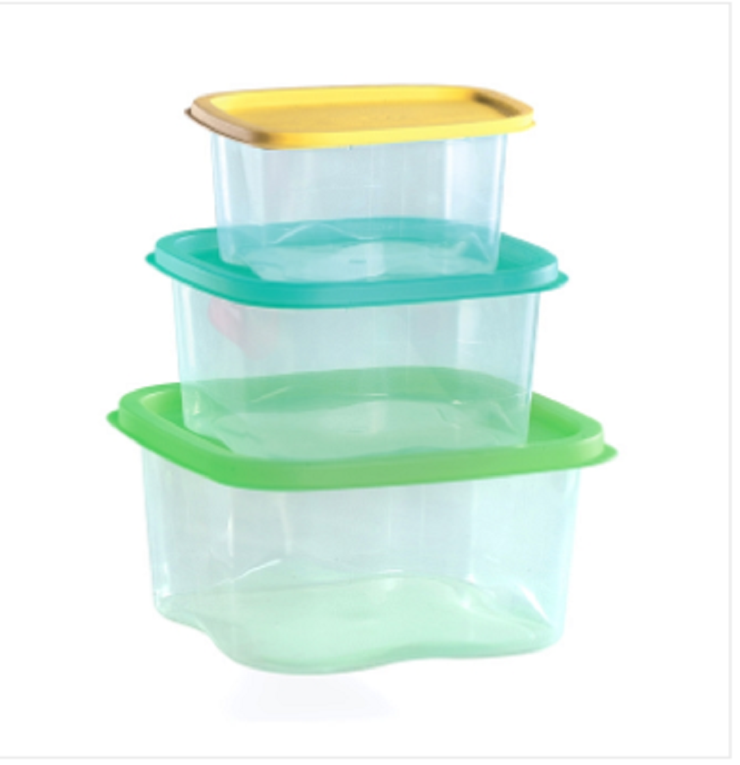 Rainbow Container 3 Pcs Set Trans