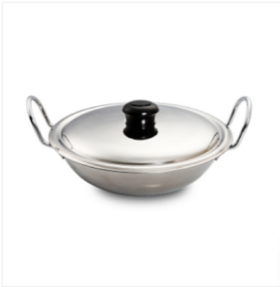 Premium Bright SS Fancy Korai With Lid 2