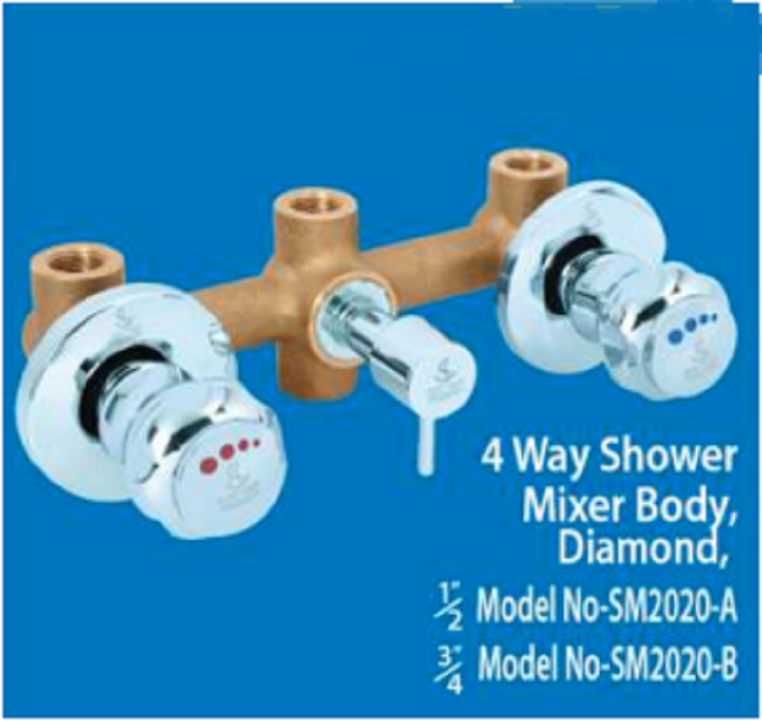 4 Way Shower Mixer Body