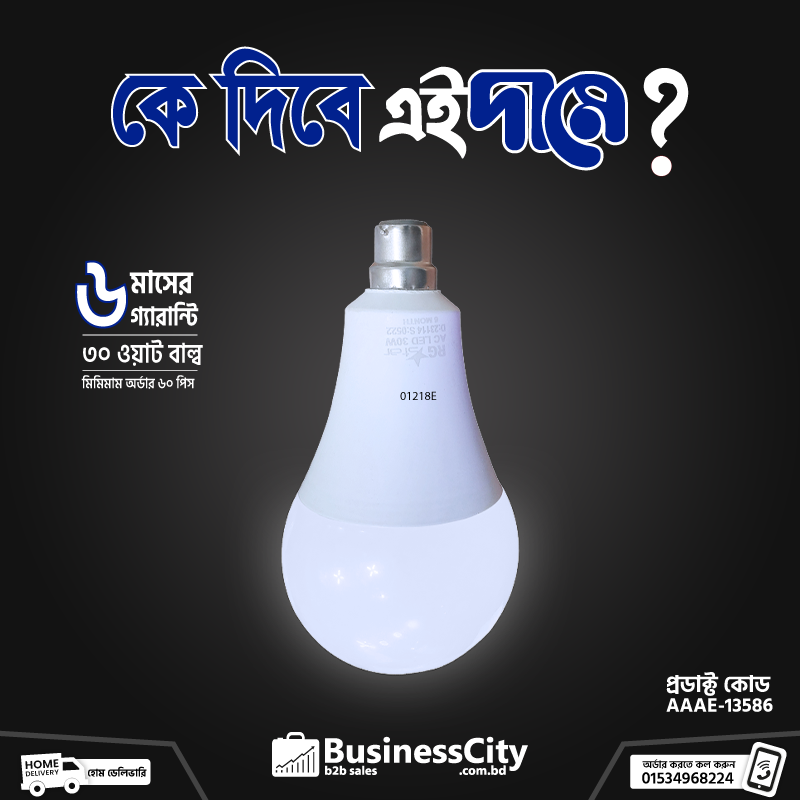 30W AC LED BULB/LIGHT  6 MONTHS GUARANTEE (AAAE CODE-13586)