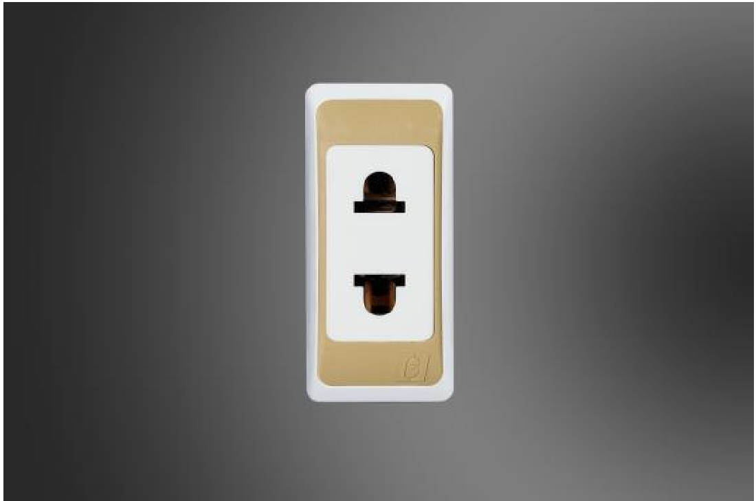 Two Pin Socket (Piano Maroon)