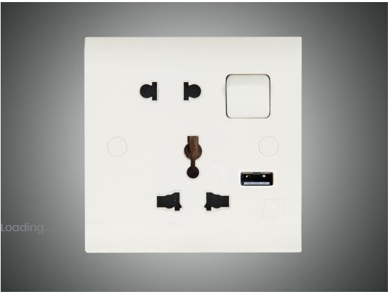 UNIVERSAL SOCKET+SWITCH WITH USB-ELEGANT