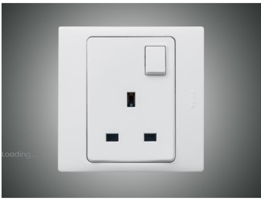 13A 3 Pin Socket + Switch Mallia white (281111)