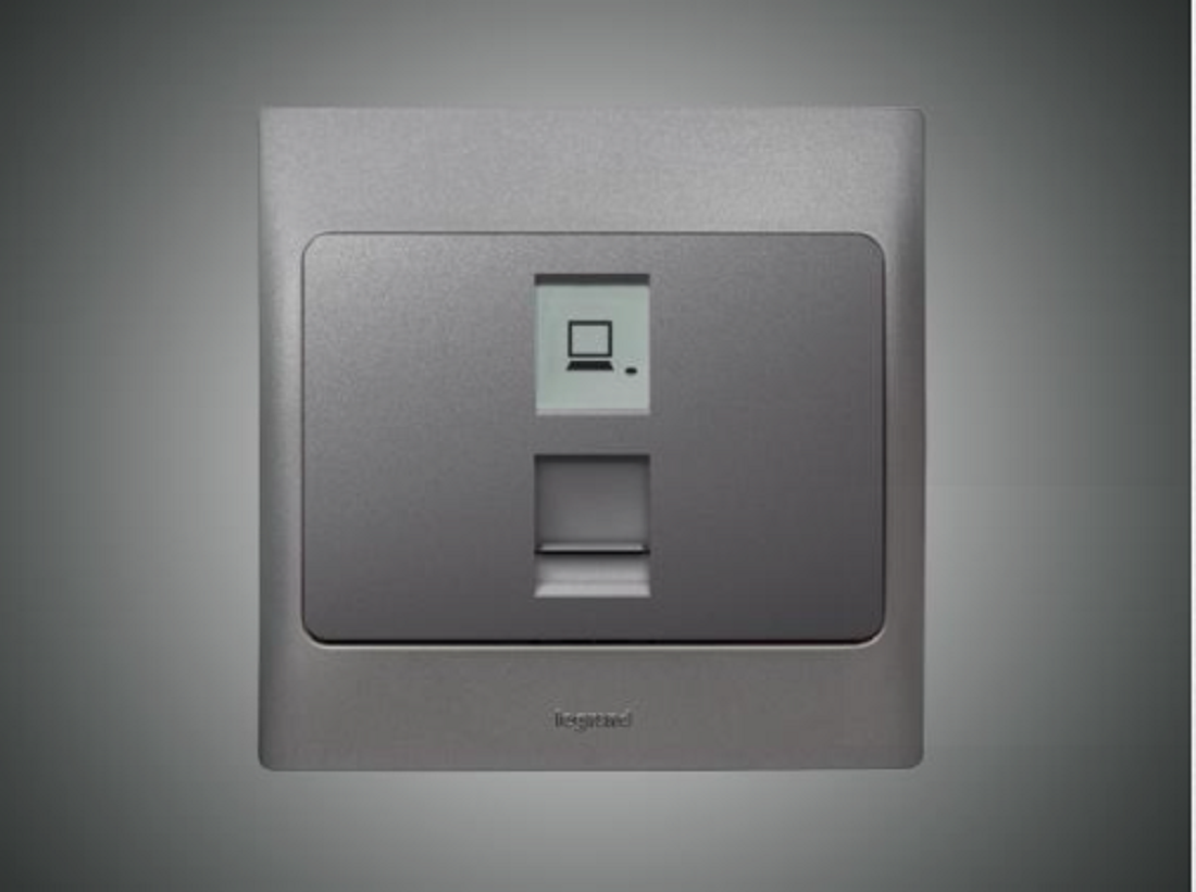 Data Socket-RJ45 Dark Silver (283561)