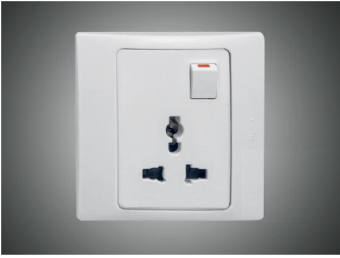 Multi Socket+Switch (Malla White)(281120)
