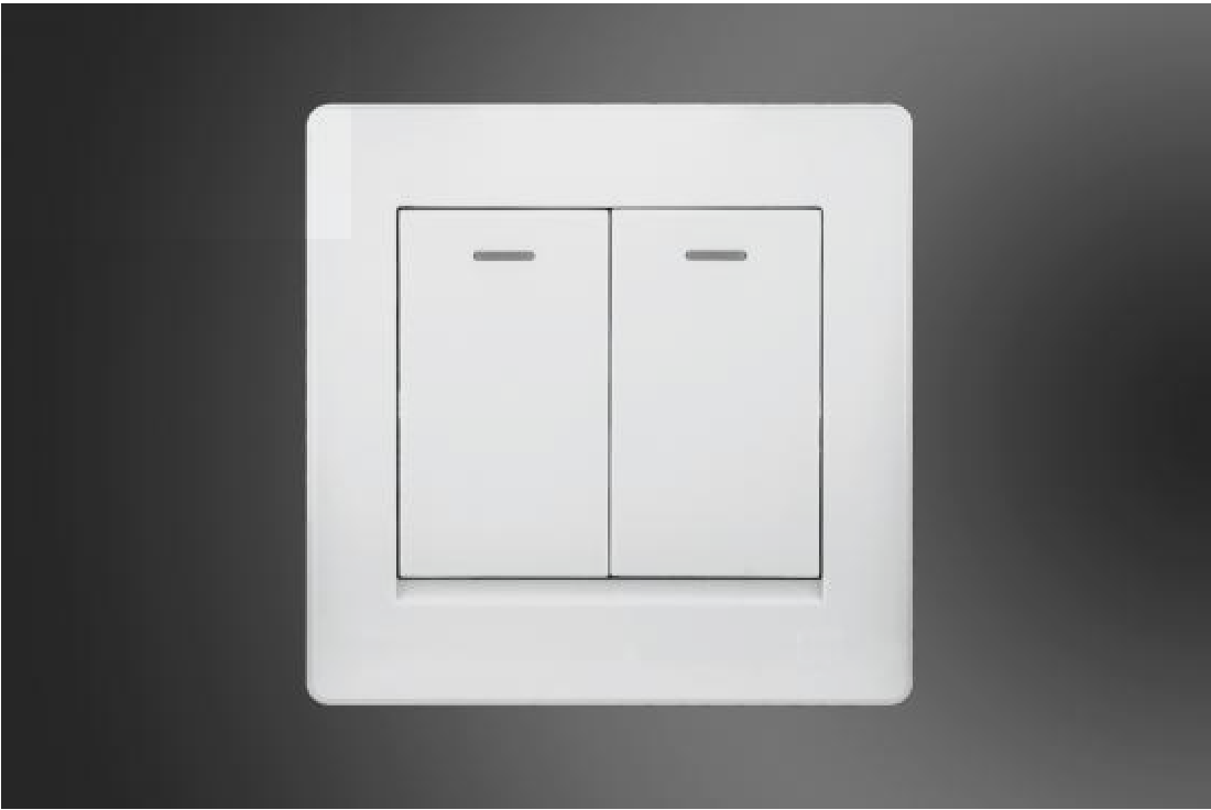2 Gang 1 Way Switch-White (MGS2003/W)
