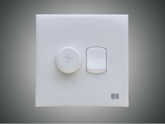 EG Fan Regulator With Switch (White) (E410FRW)