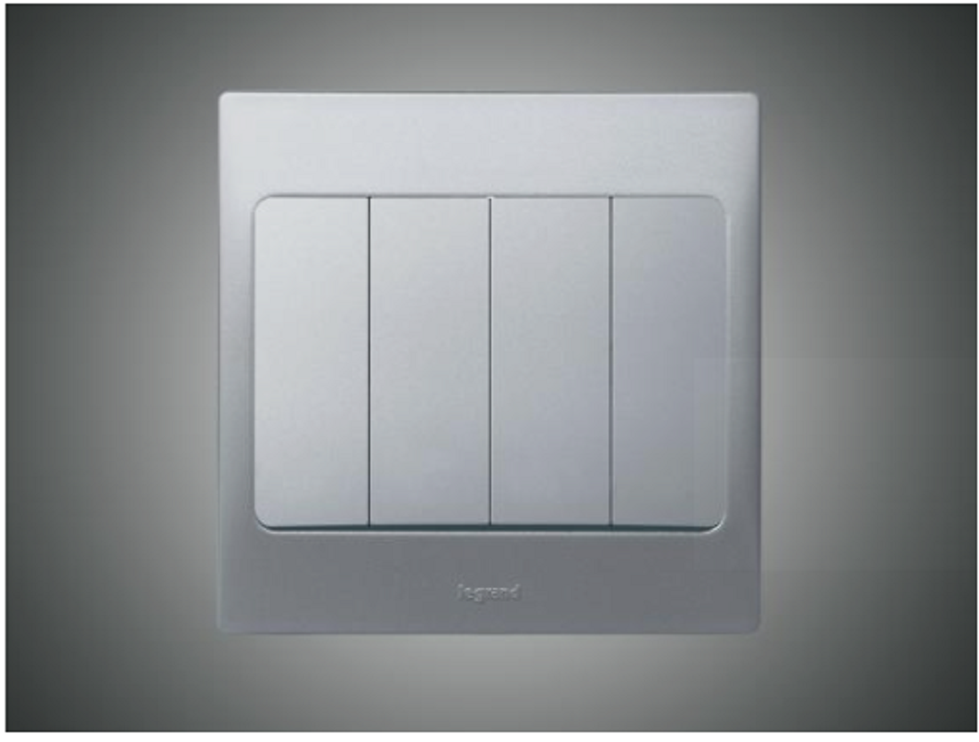 4 Gang 2 Way Switch Silver (283006)
