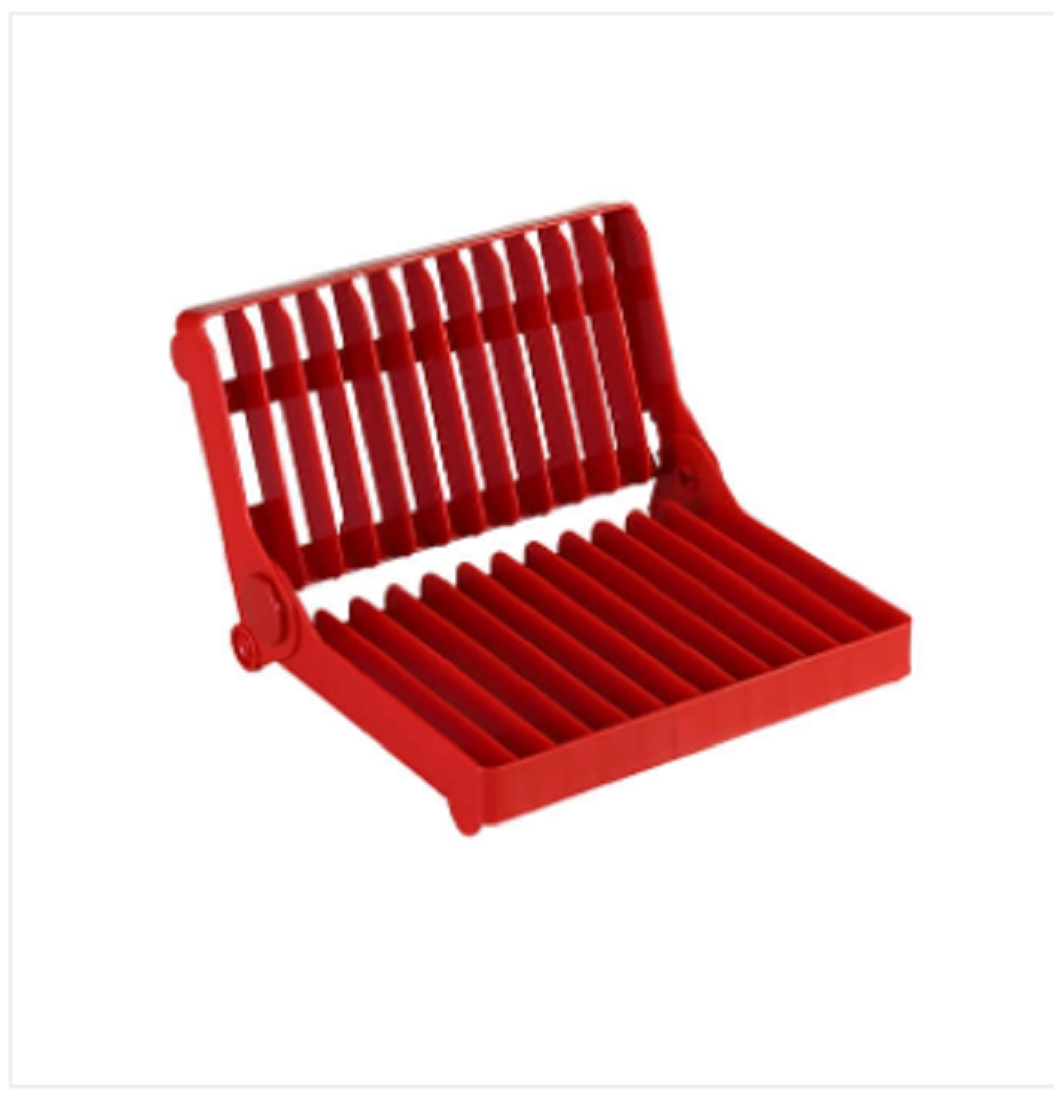 Smart Dish Rack With Tray Red