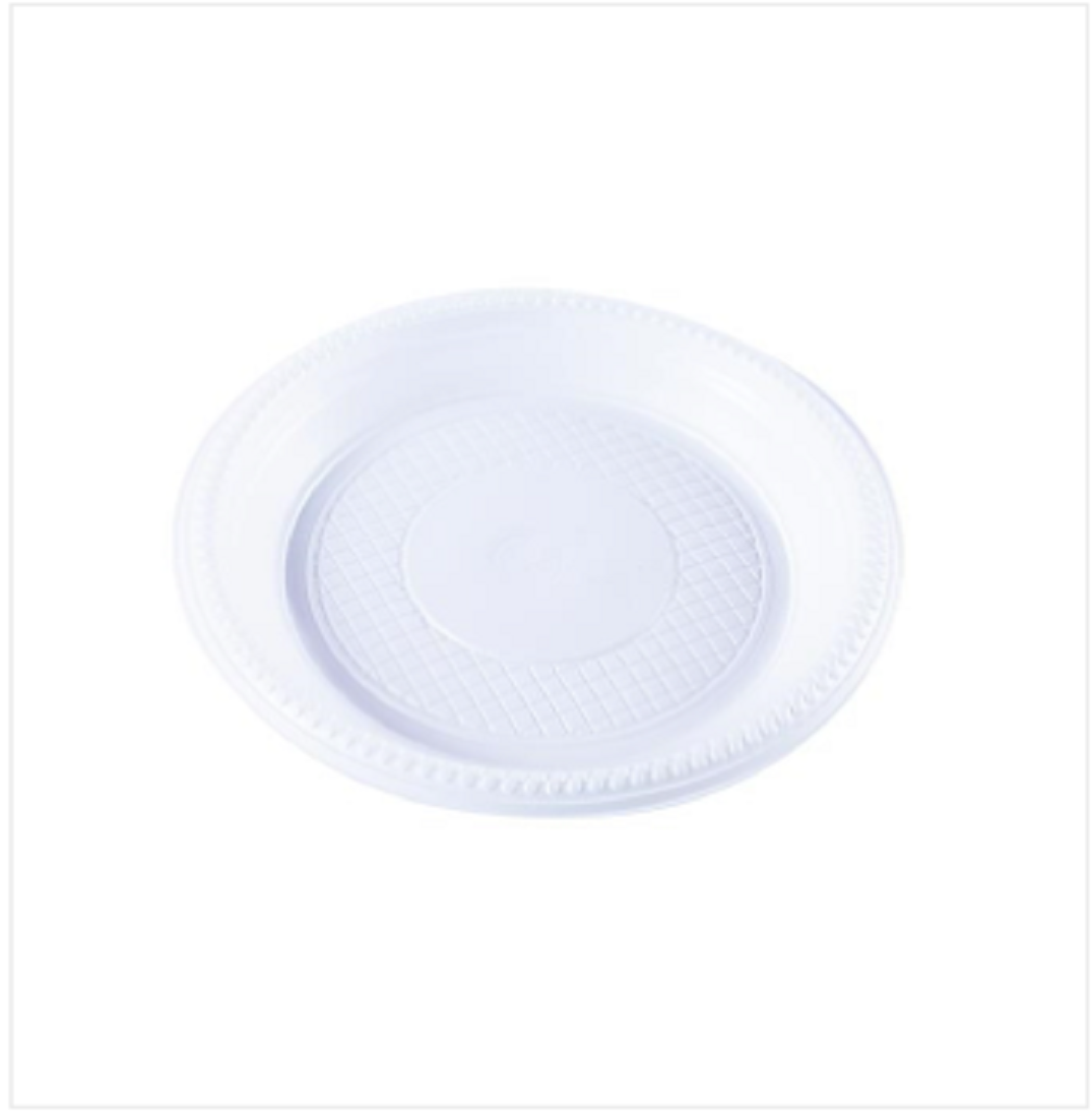 Plate 50 Pcs Set-18 CM-White