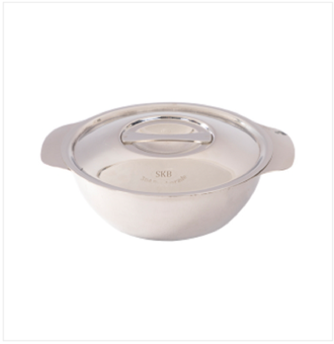 SS Soup Bowl With Lid 12cm