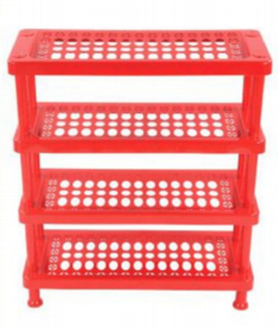 Shoe Rack- 4 Part Red TEL