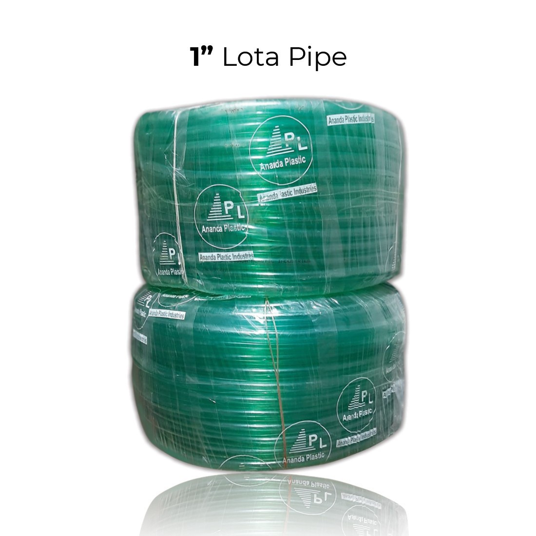 1" Rubber Garden Hose Pipe 1.5mm 300 feet coil (Green)