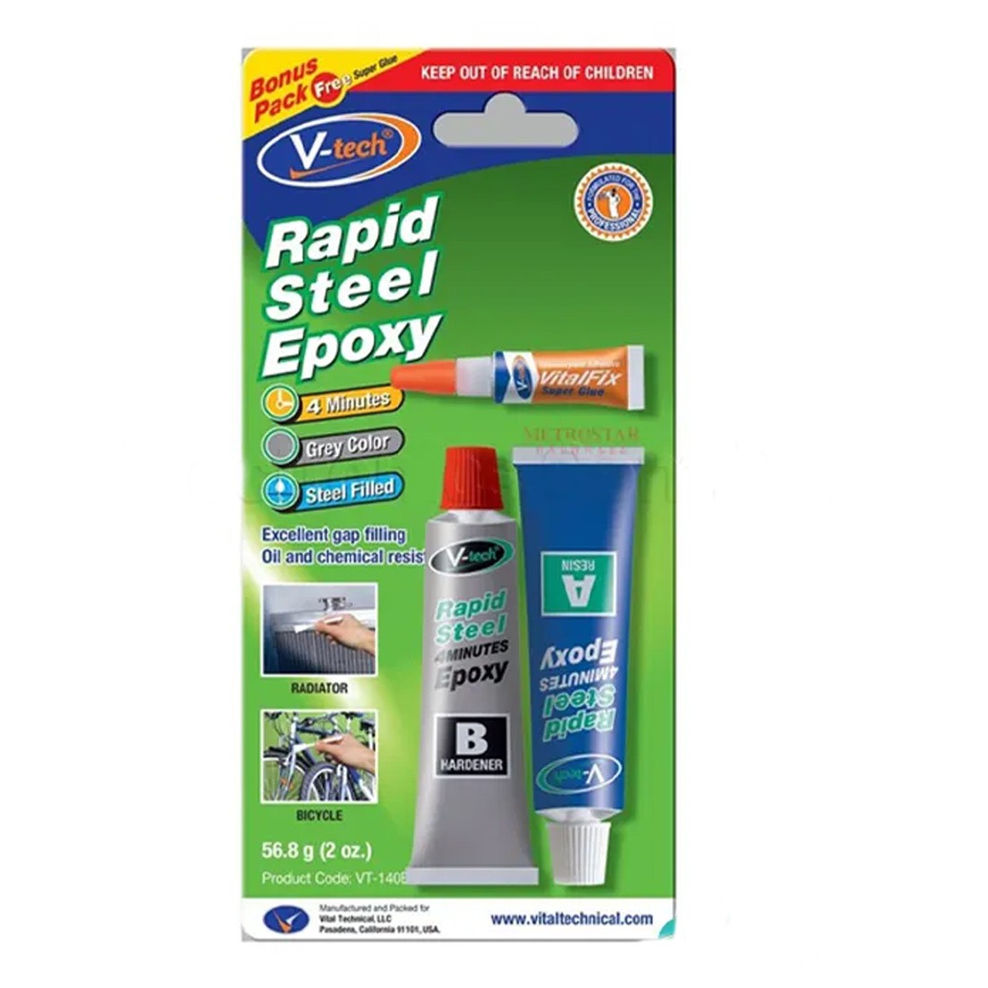 Rapid Steel Epoxy Adhesive Metal Glue (Code-11095)