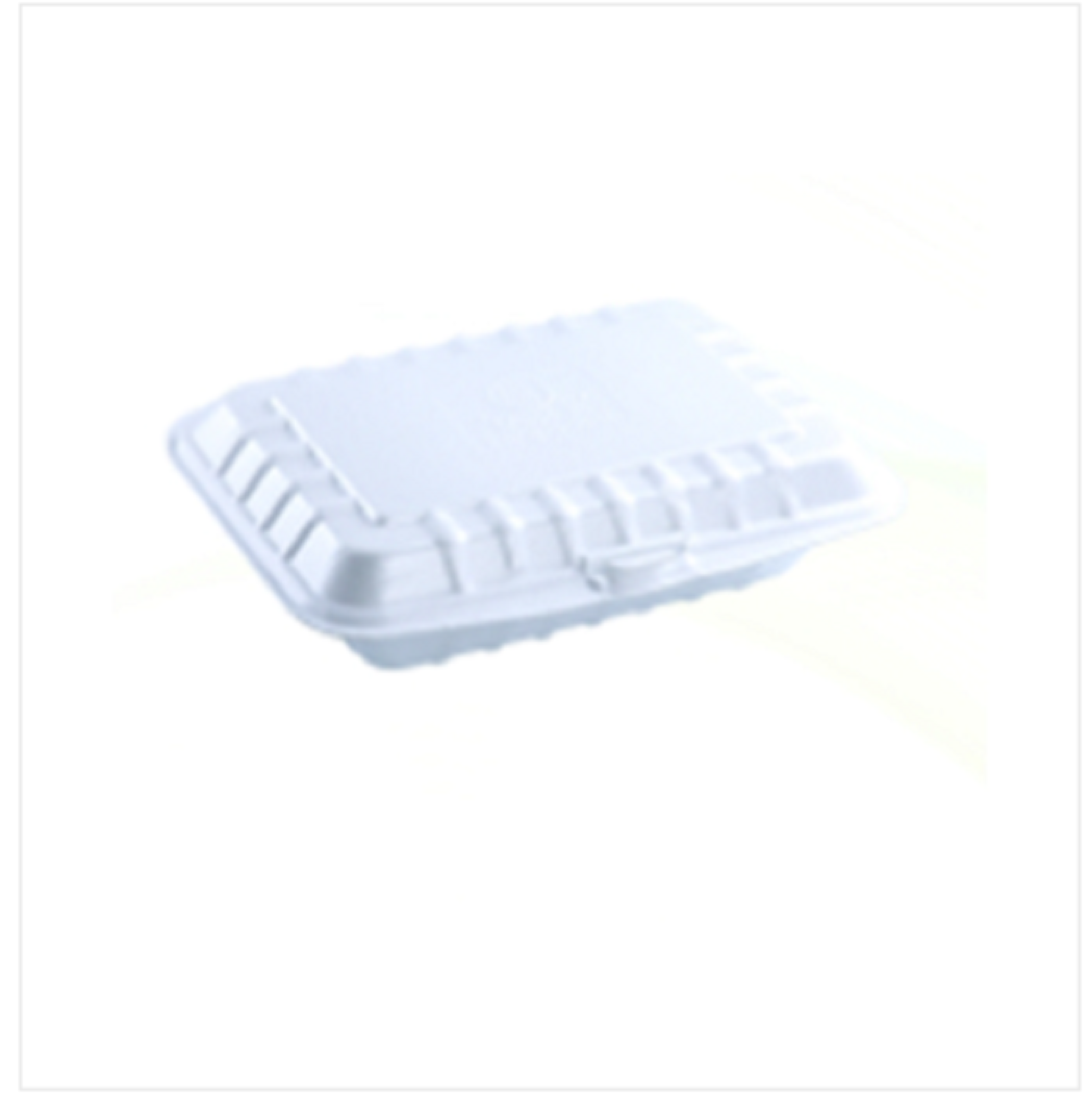 Dispo Lunch Box Large Size 100 Pcs Set White