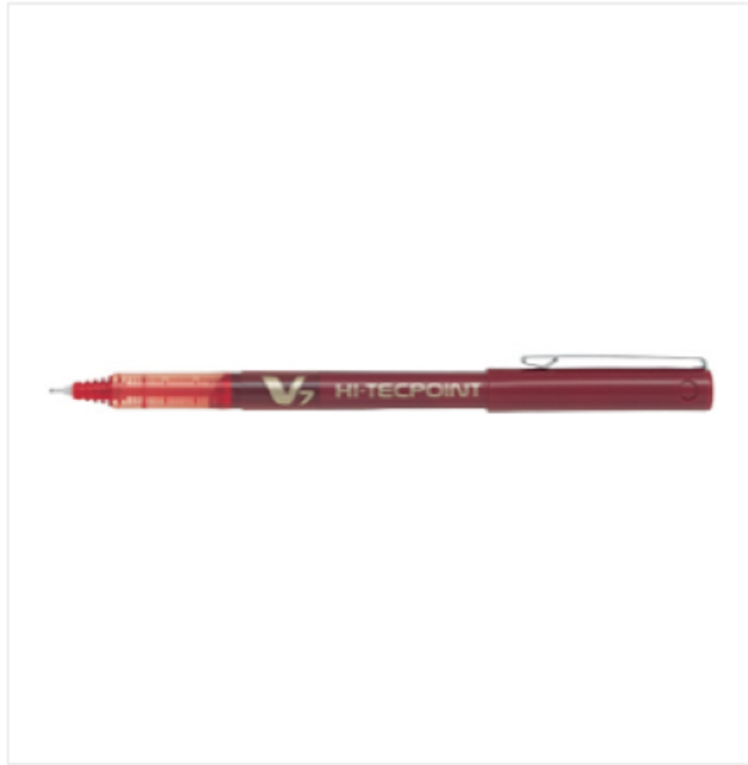 PILOT Hi-Tecpoint V7 Liquid Ink Roller Ball Pen Red