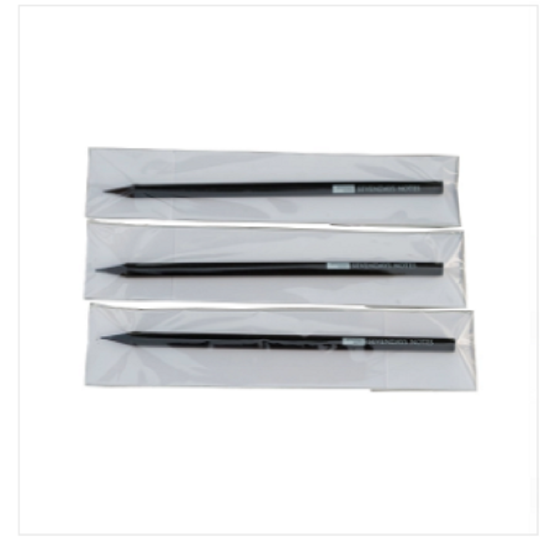 Sevendaysnotes Black Wooden Pencil 3-Pack