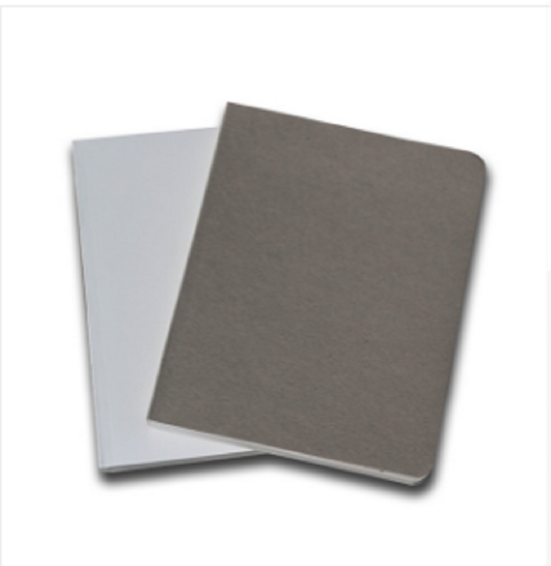 Pocket Series White & Gray Notebook 2-Pack