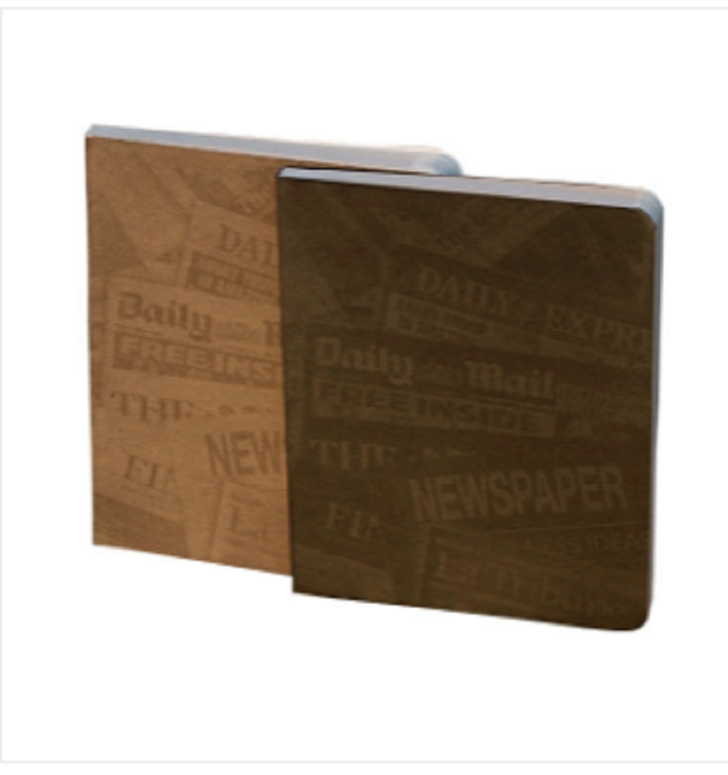 News Cover Gray & Silver Workbook Notebook 2-Pack