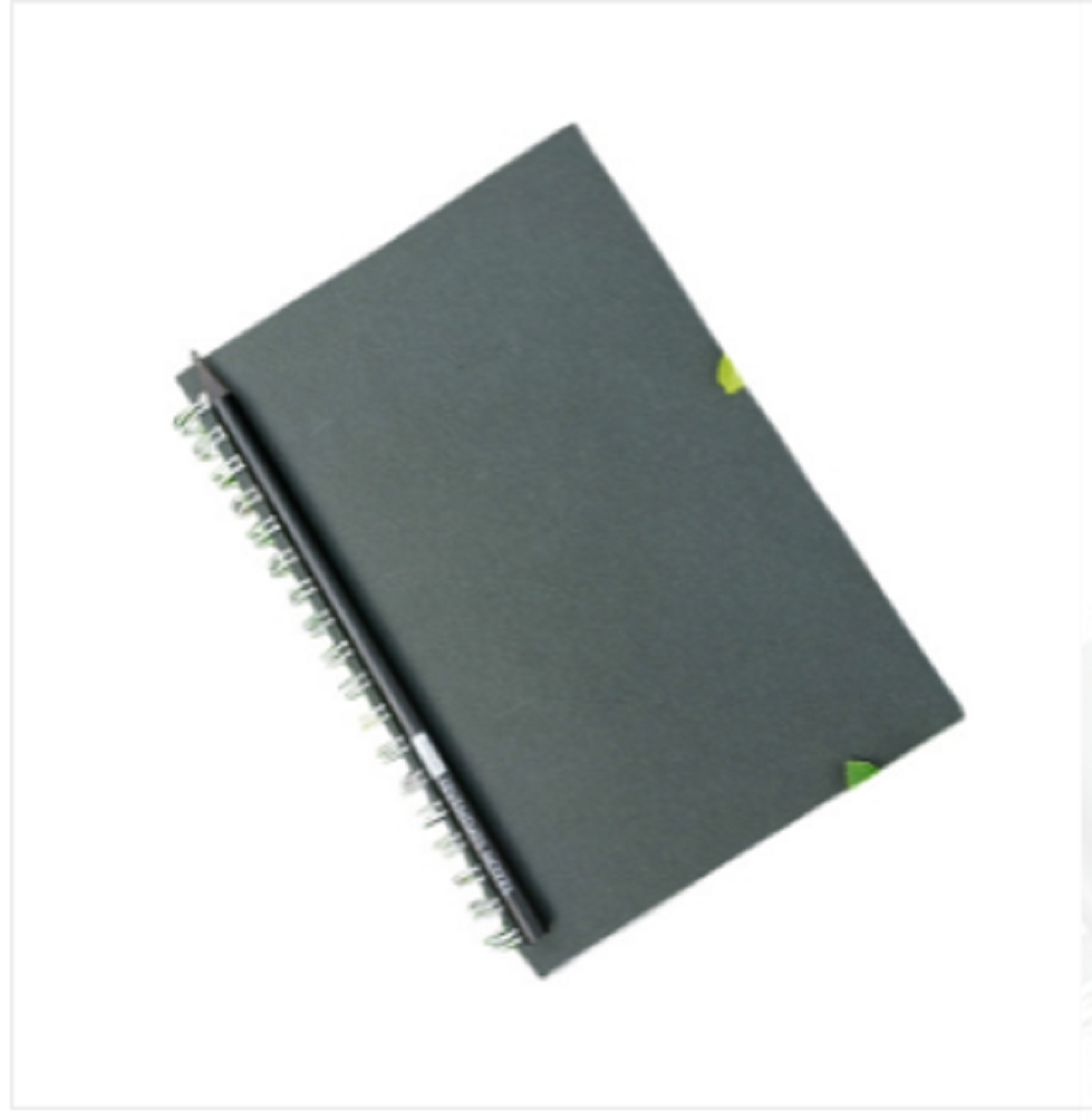 Executive Series Black Spiral Notebook With Pencil