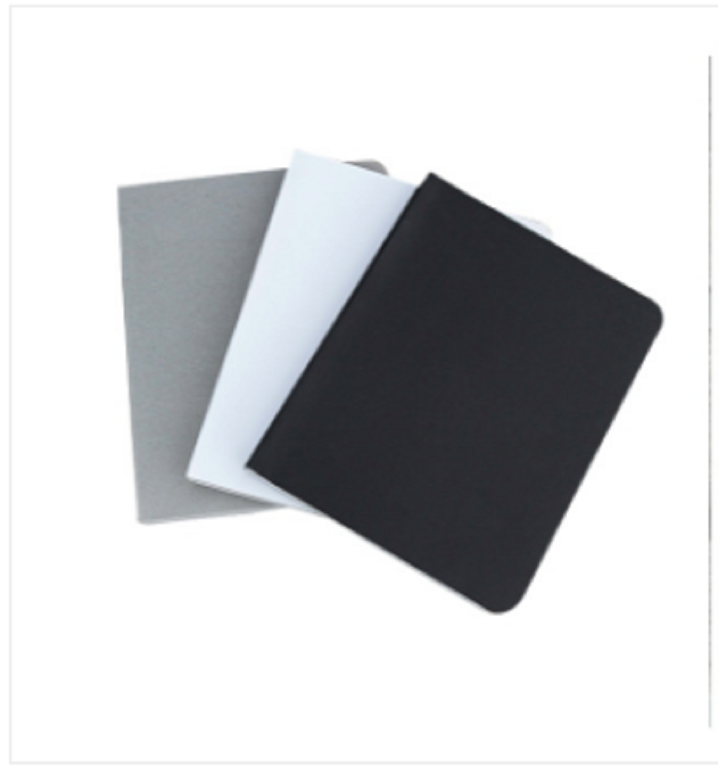 Pocket Series Black Gray White Notebook 3-Pack