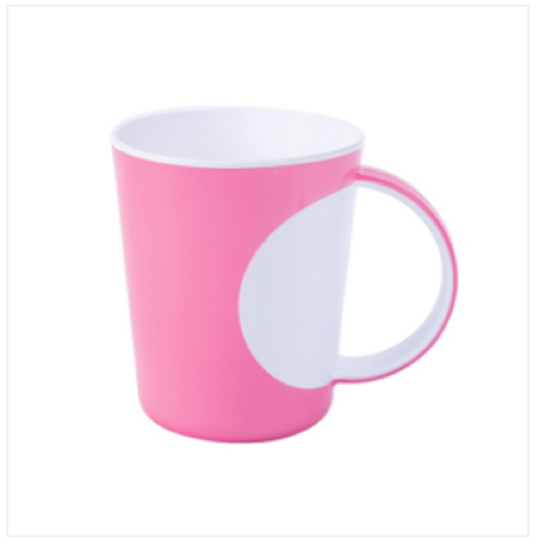 Two Color Tea Mug White & Tr.Pink