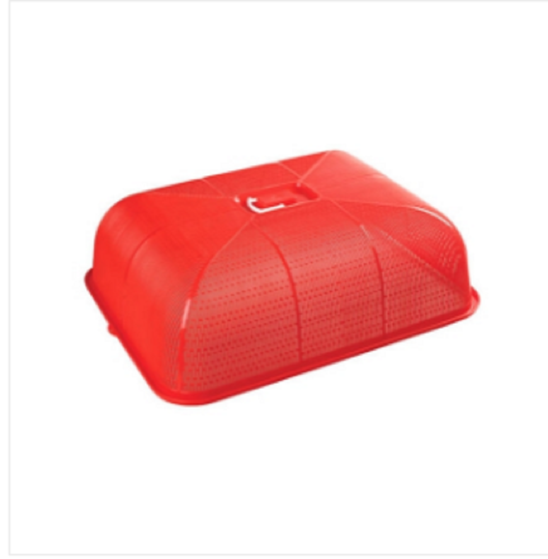 Web Dish Cover Medium Red