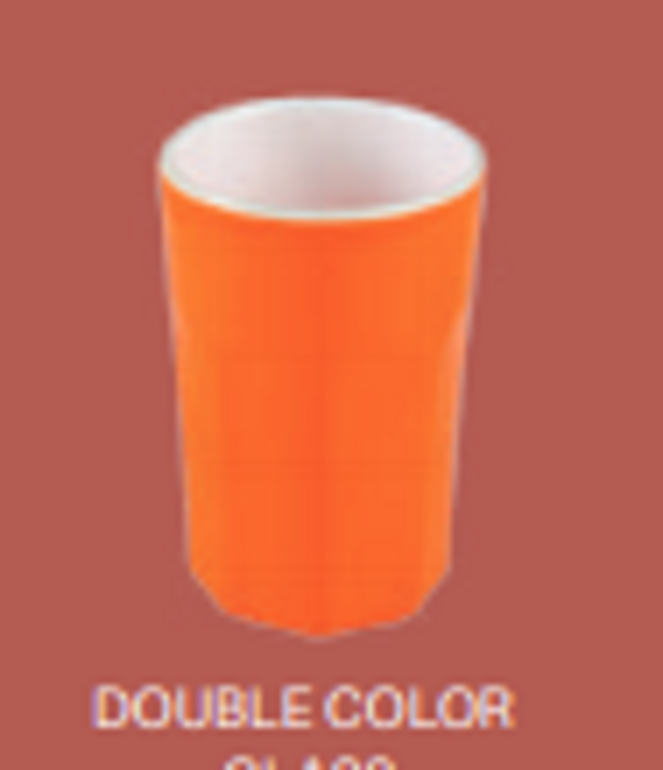 2.5" Double Color Glass (Red-White)   Brand: Italiano