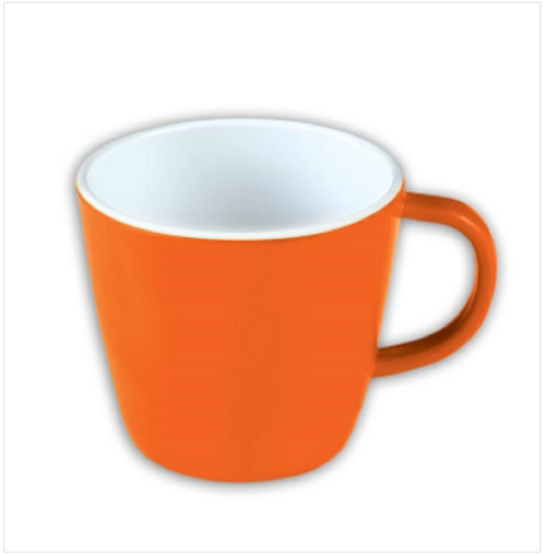 Italiano 3" Double Color Cup-Orange White Brand: Italiano