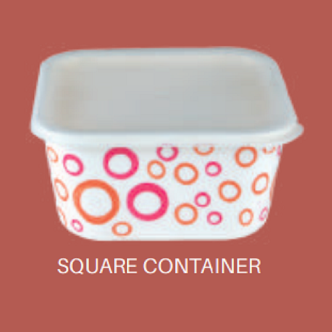 4" Square Container-Mixed Bubble Brand : Italiano