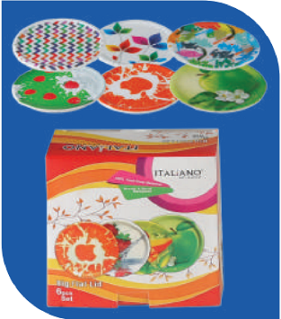Big Flat Lid 6 pcs Set- Assorted Design Brand: Italiano